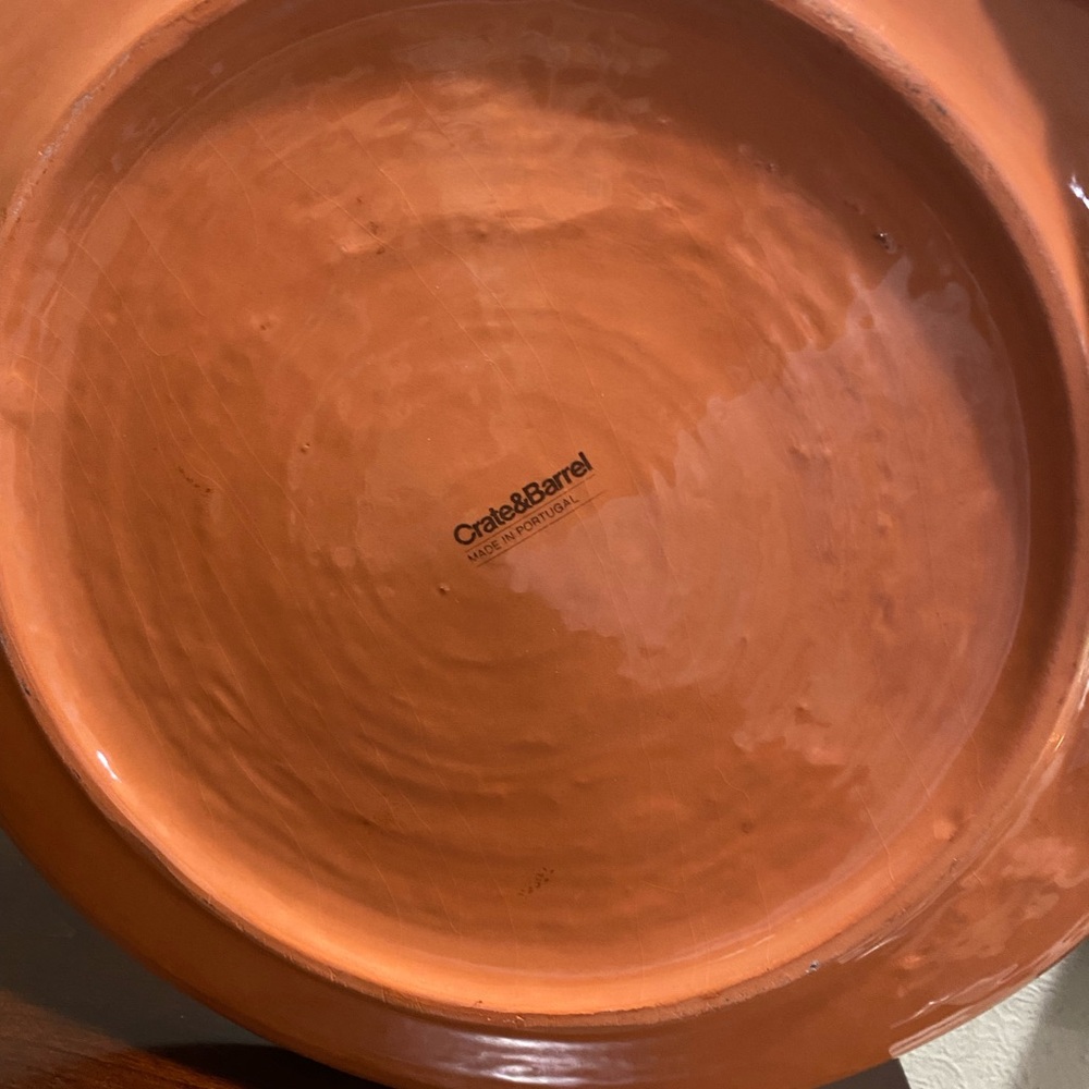 Discontinued, crate and barrel, Portofino, , round terra-cotta serving platter - Picture 4 of 7